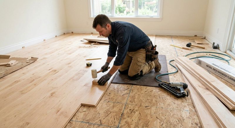 Birch Floor Installation in San Diego, CA