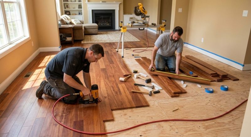 Cherry Floor Installation in San Diego County, CA