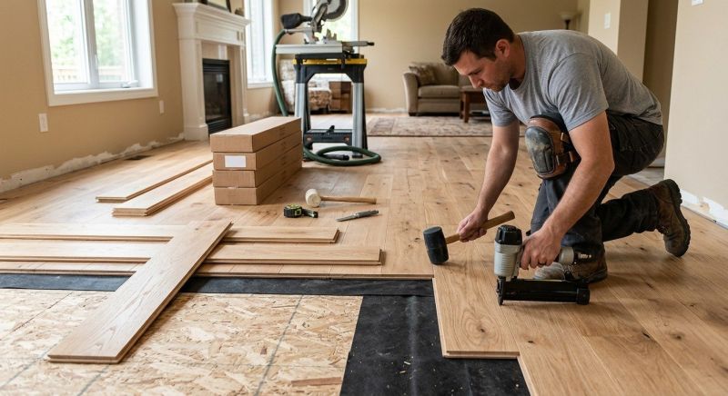 Oak Floor Installation in San Marcos, CA