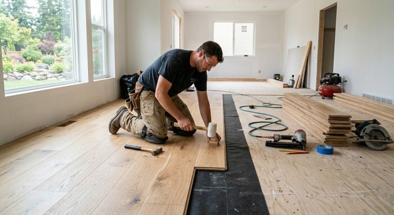Oak Floor Installation in Vista, CA
